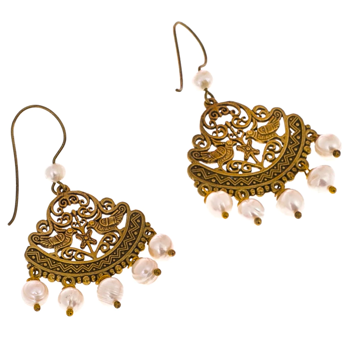 Exclusive author's work "Velsky wedding crown, XIX century" with earrings